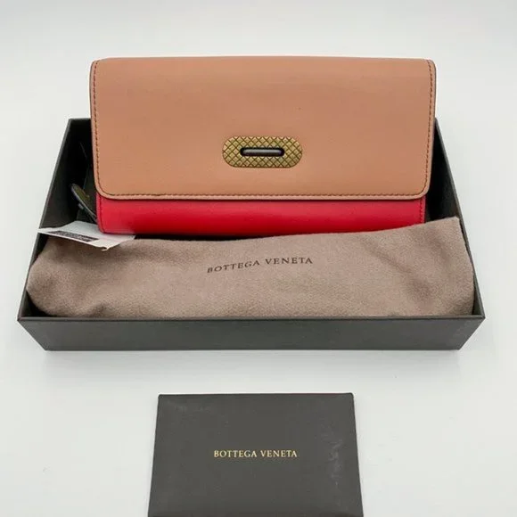 Bottega Veneta Rose Colorblock Continental Wallet - Picture 3 of 10